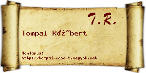 Tompai Róbert névjegykártya
